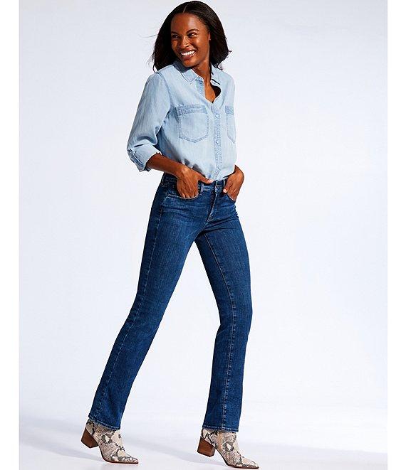 NYDJ Marilyn Straight Leg Mid Rise Jeans Product Image