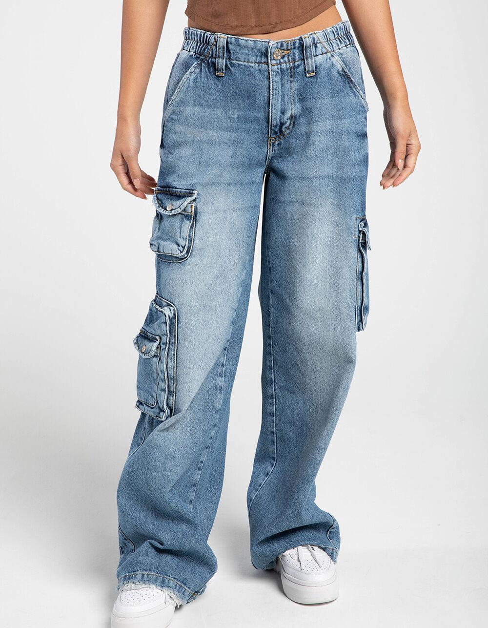 BDG Urban Outfitters Y2K Cyber Womens Denim Cargo Pants - VINTAGE Product Image