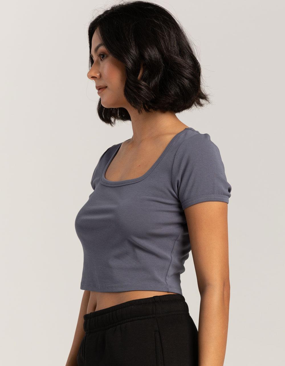 TILLYS Square Neck Womens Tee - DUSK Product Image