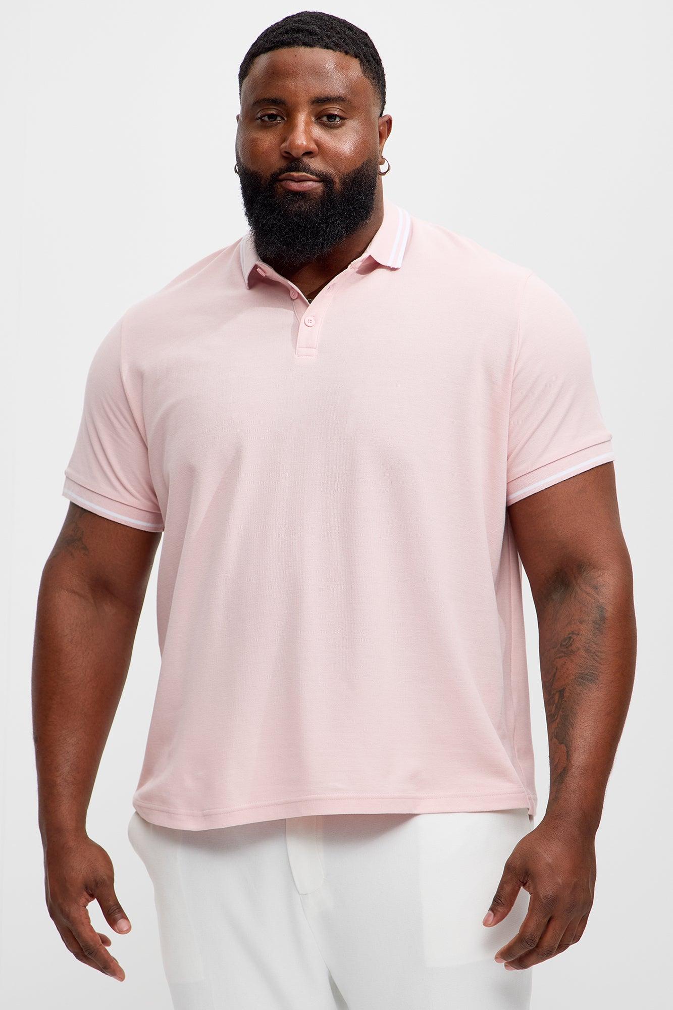 Wilson Short Sleeve Polo - Pink Product Image