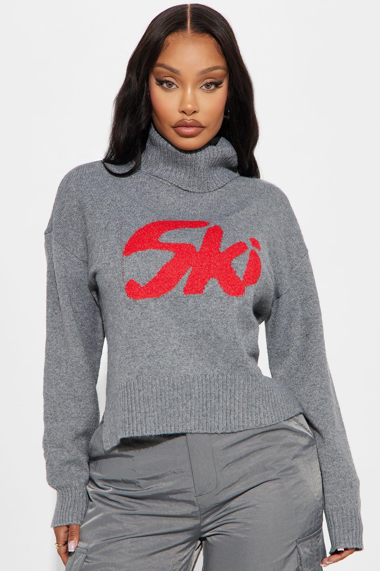 Ski Trip Turtle Neck Sweater - Grey/combo Product Image