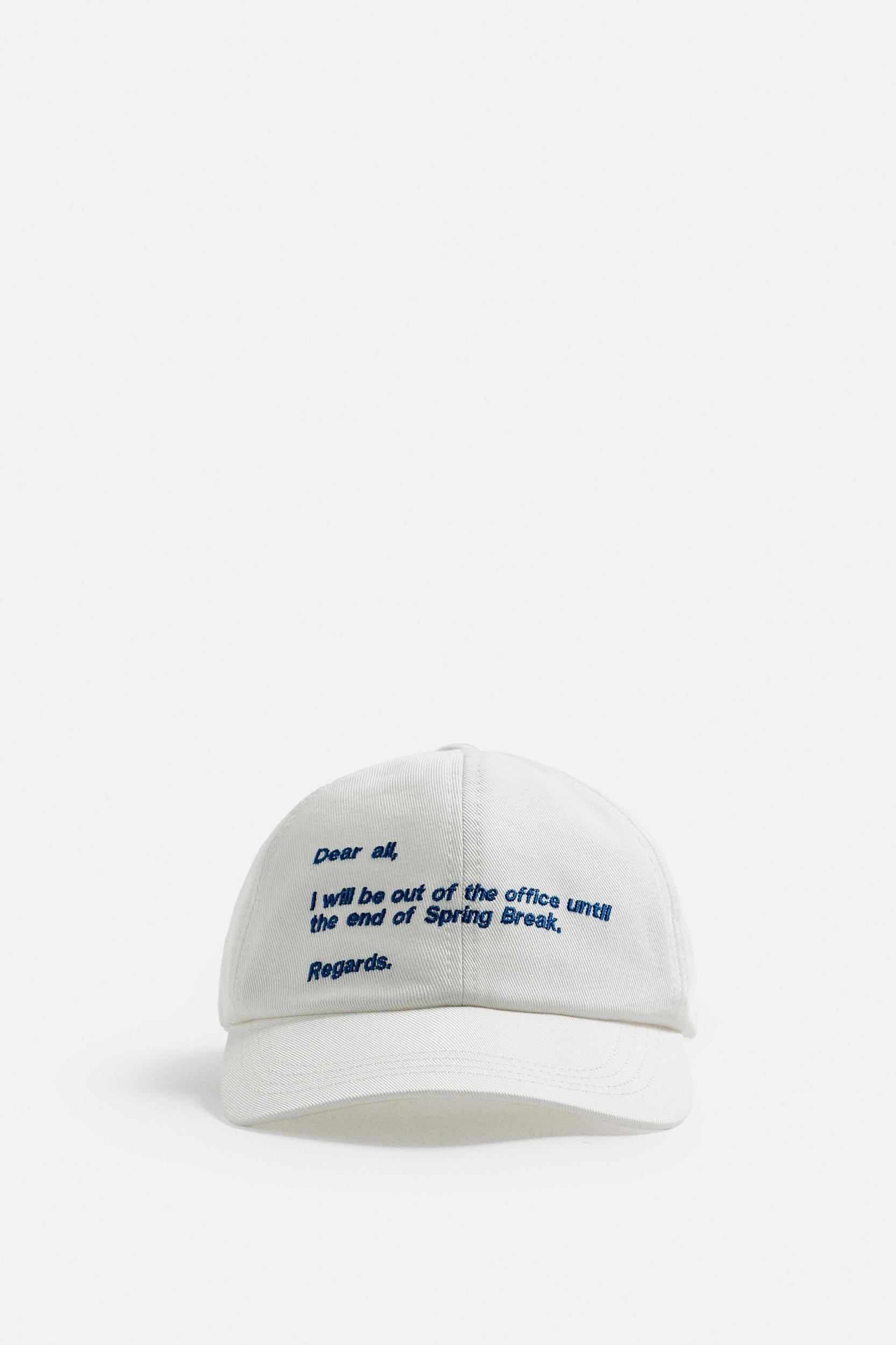 EMBROIDERED TEXT CAP Product Image
