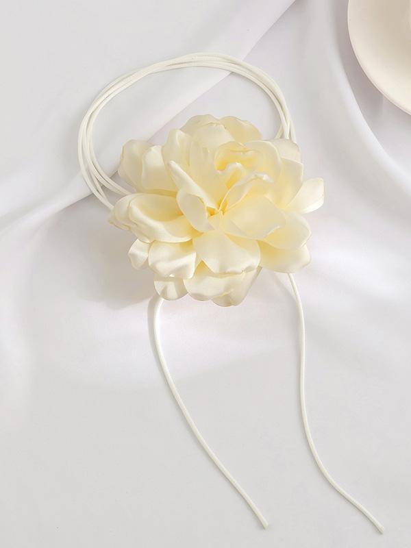 Flower Shape Lace-Up Dainty Necklace Accessories Product Image