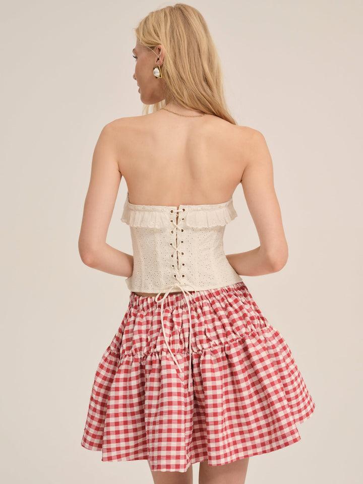 Tea Time Corset Top — White Product Image