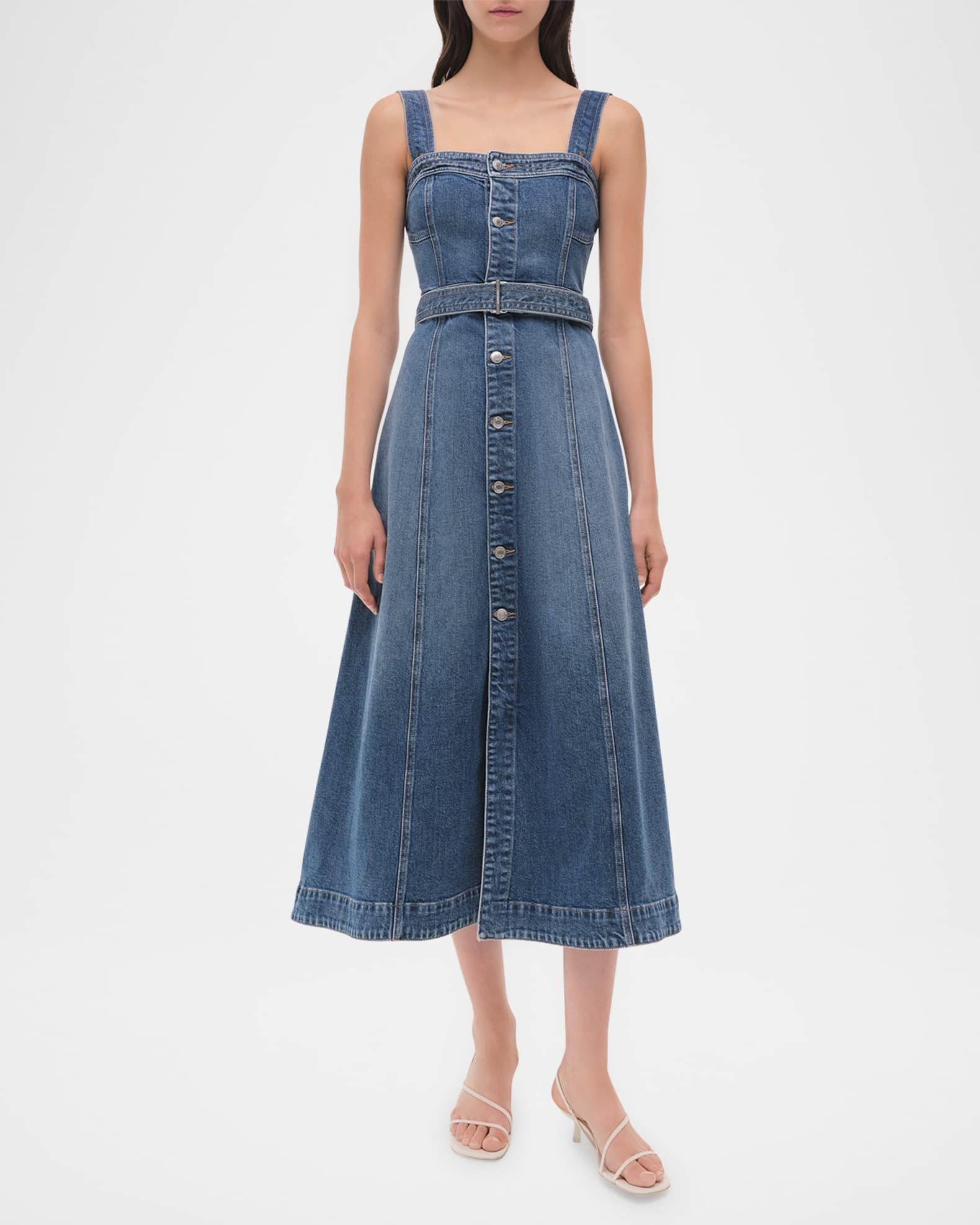 Alba Denim Midi Dress Product Image