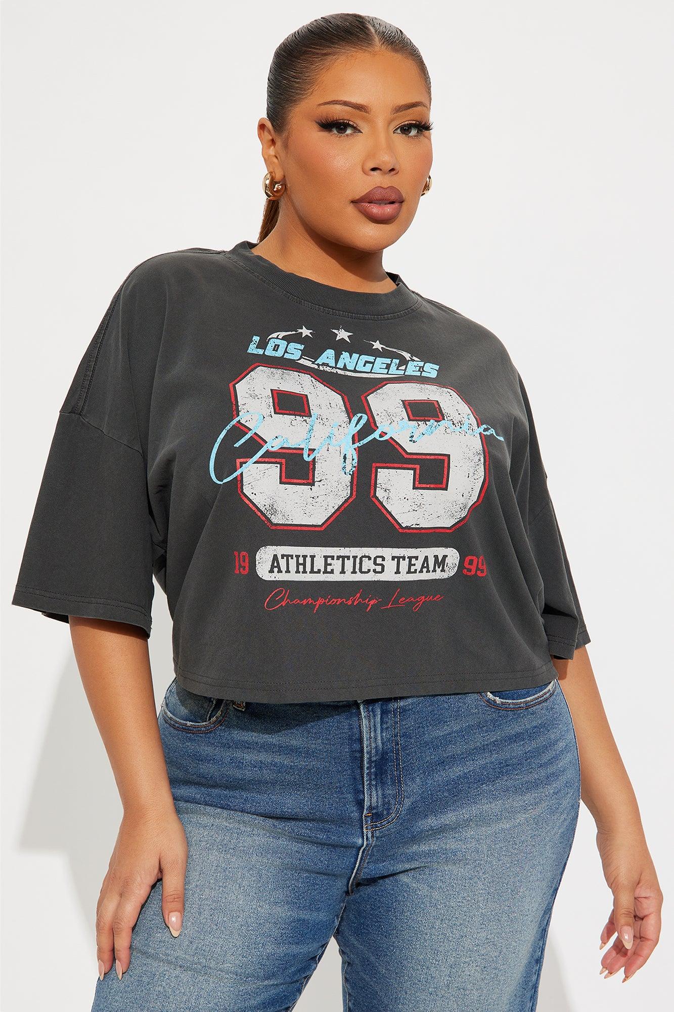 99 California Team Washed Cropped Tee - Black Wash Female Product Image