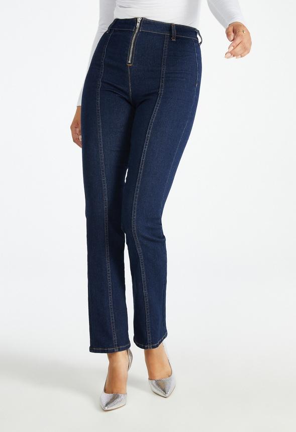 JustFab Margaux Platform Loafer Pump Womens Black/ White Size 8.5 Product Image