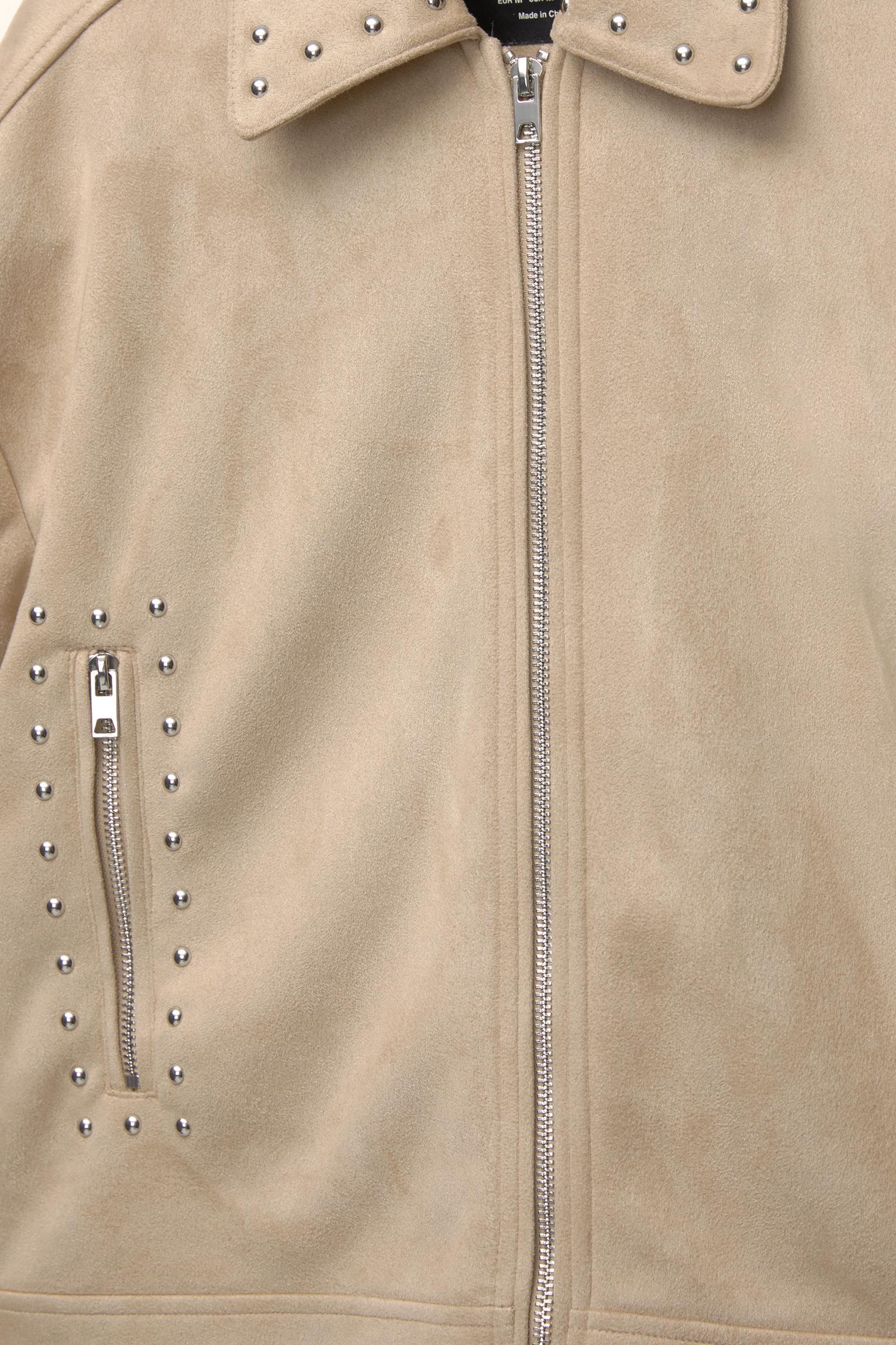 Studded faux suede jacket Product Image