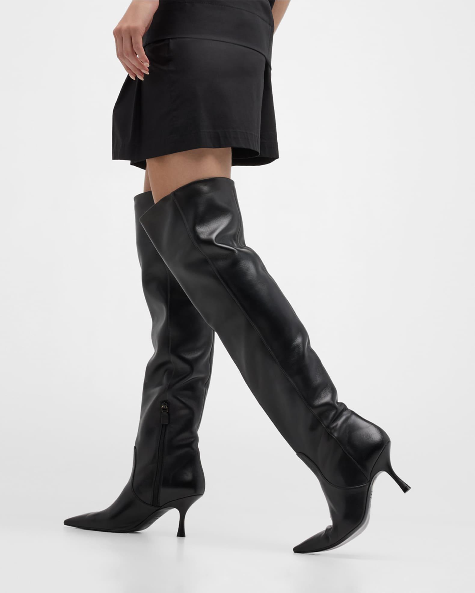 Naomi Leather Over-The-Knee Boots Product Image