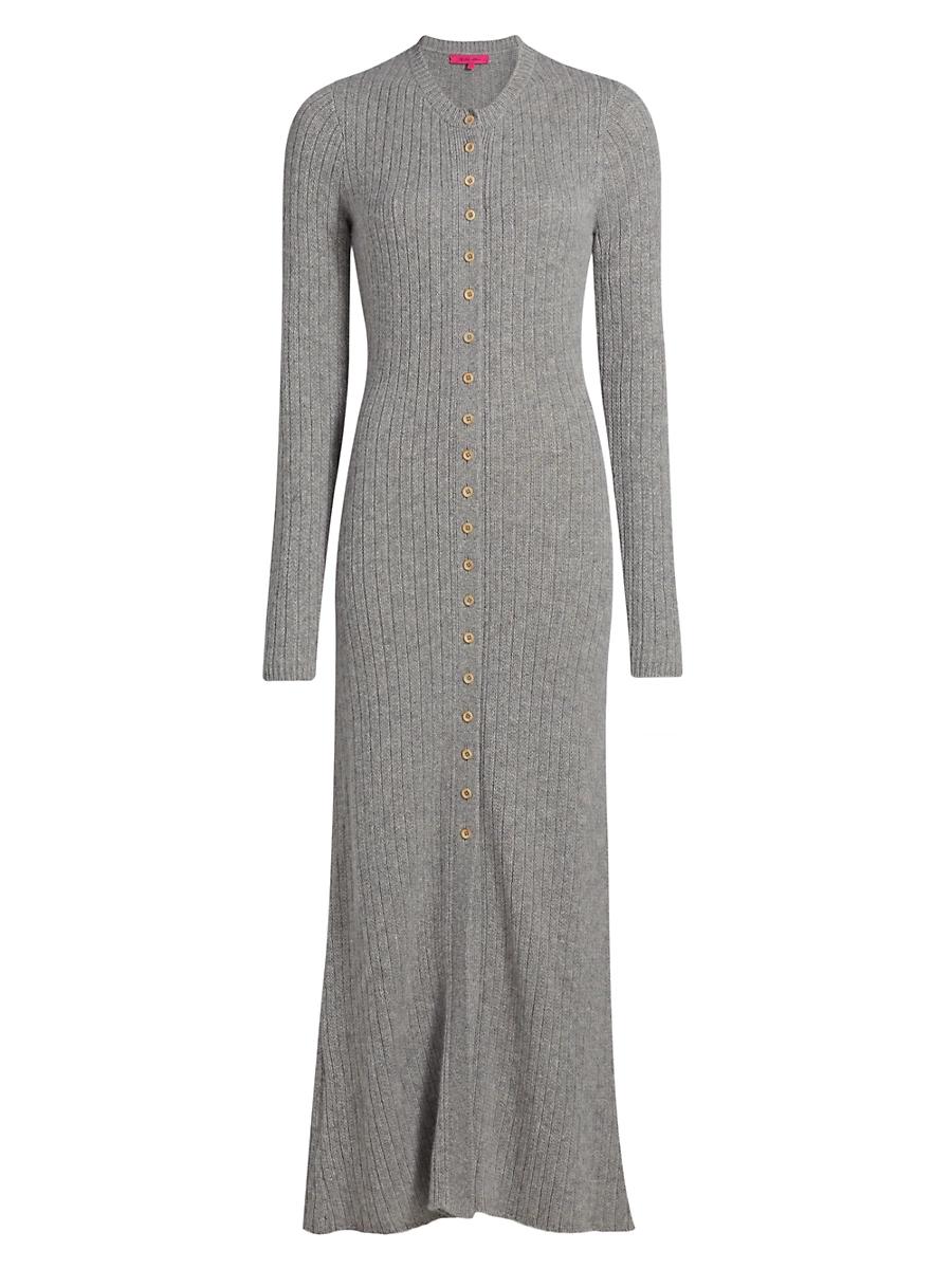 Womens Bungalow Cashmere Rib-Knit Maxi Dress Product Image