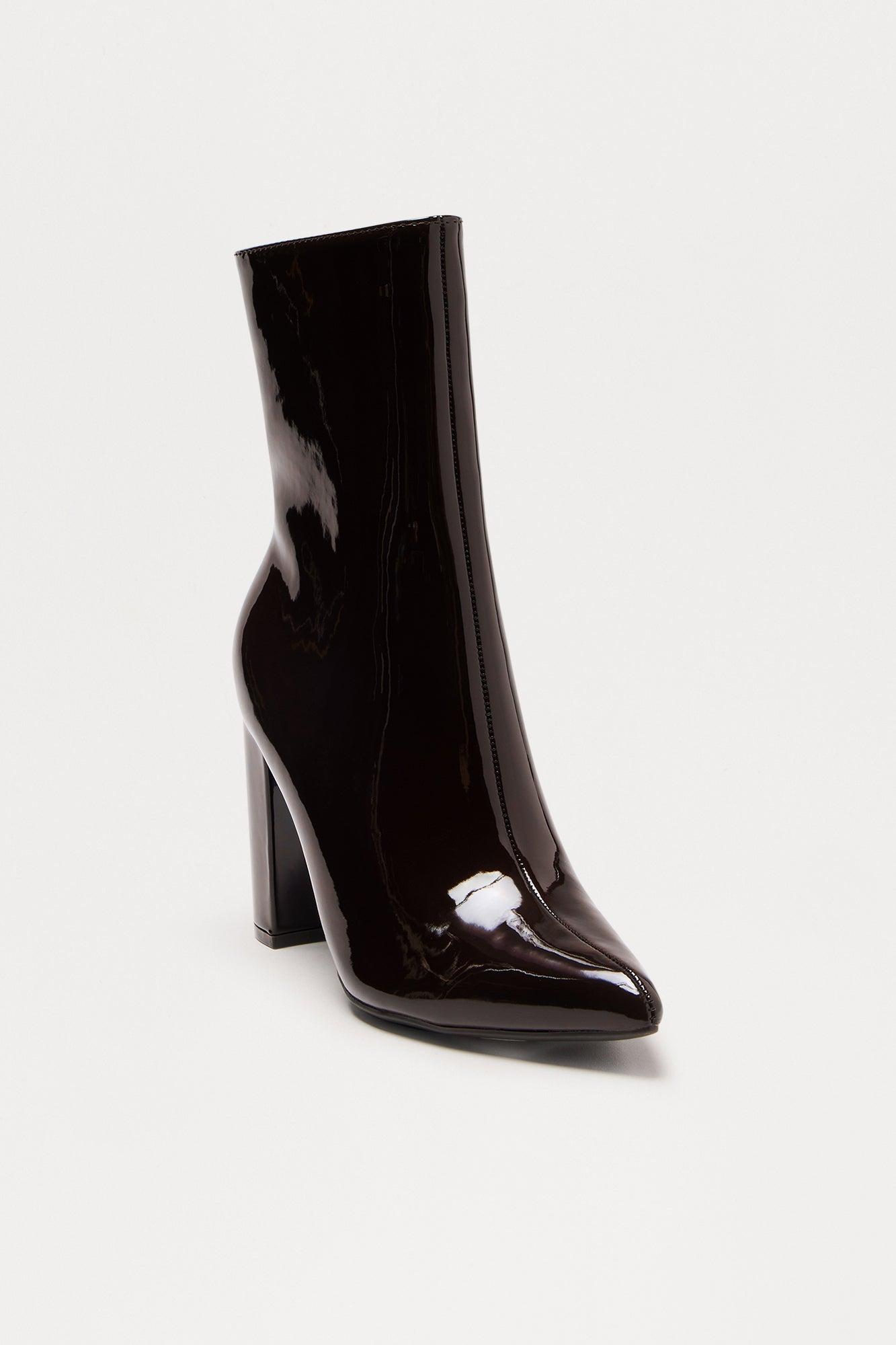 Be Yourself Block Heel Booties - Brown Female Product Image