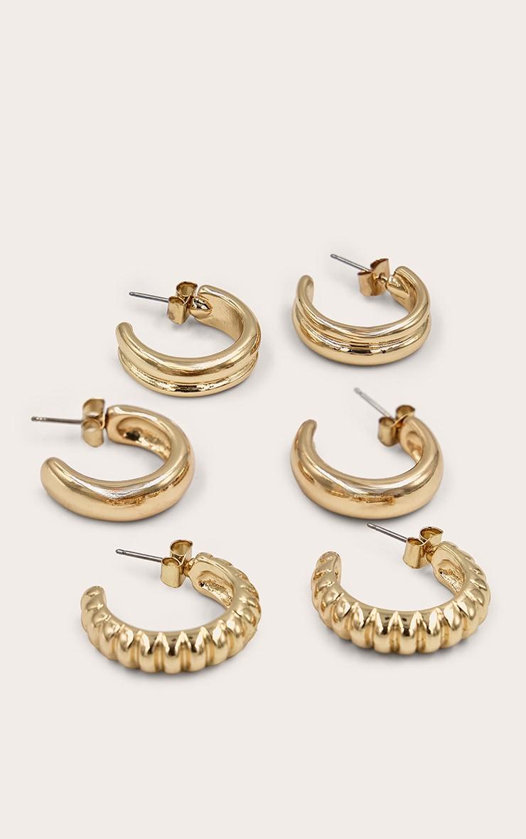Gold Small Hoop Earrings Multi-Pack Product Image