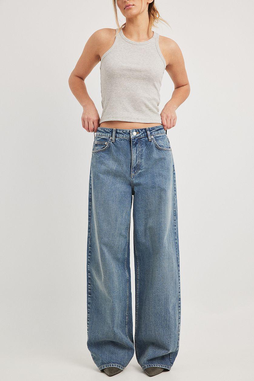 Low Waist Wide Leg Jeans Product Image