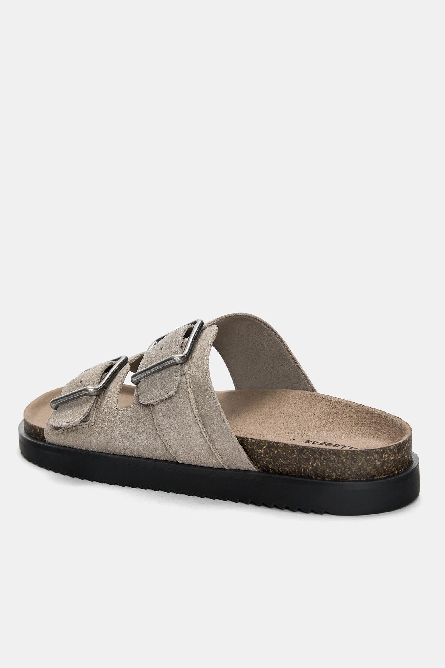 Leather sandals with buckle Product Image