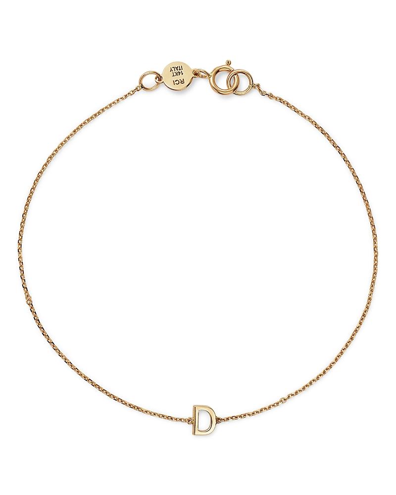 Womens 14K Yellow Gold Initial Charm Bracelet Product Image