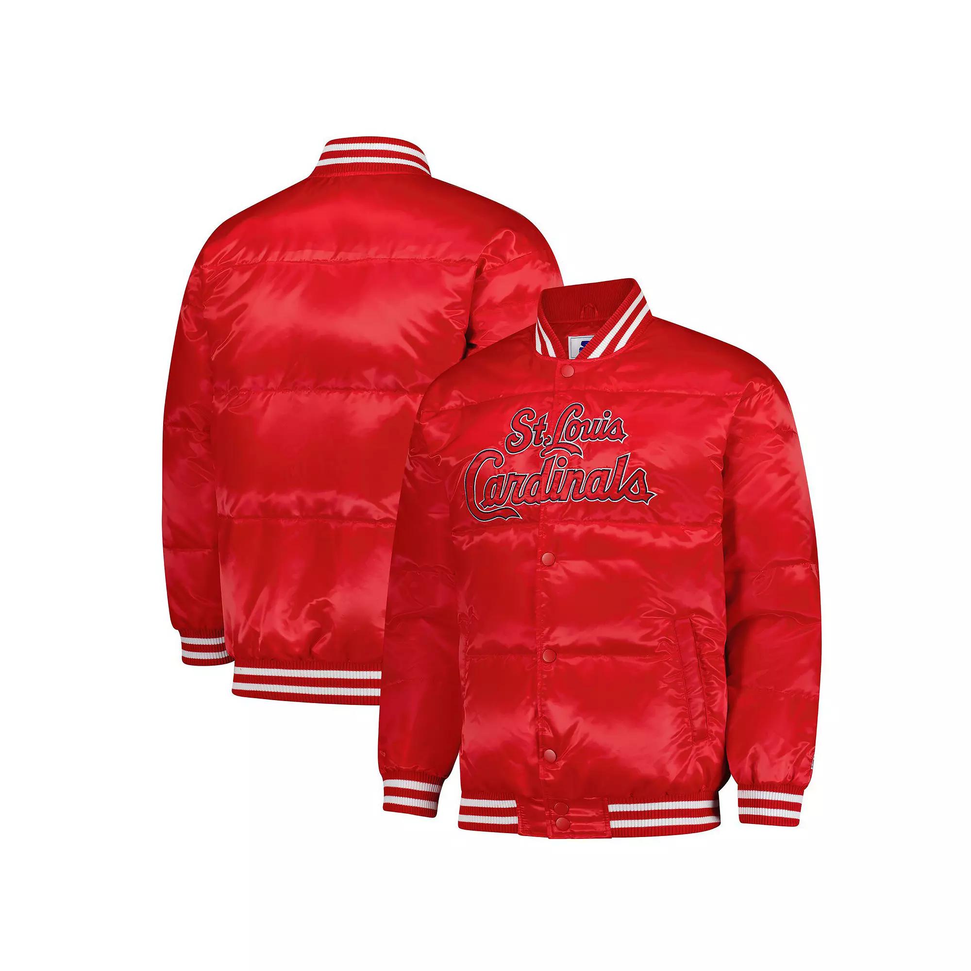 Men's Starter Red St. Louis Cardinals Full-Snap Satin Jacket,  Product Image