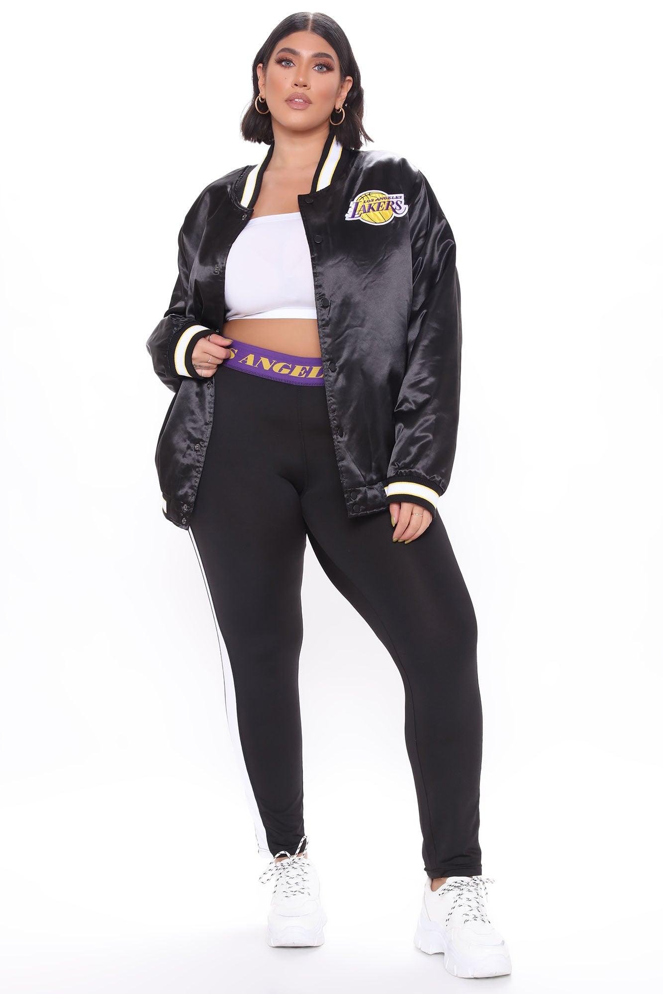 NBA Slam Dunk Lakers Bomber Jacket - Black Female Product Image