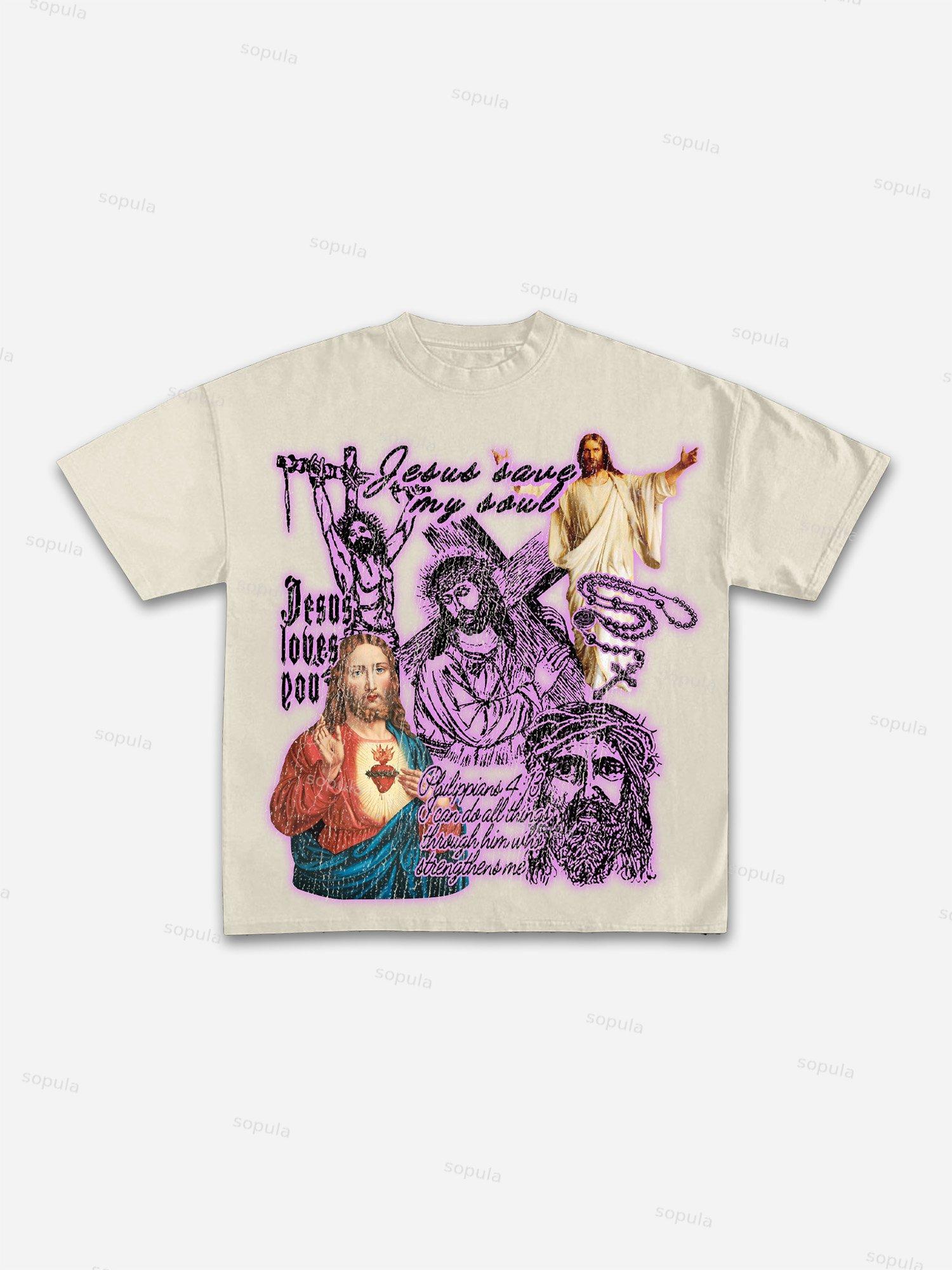 Red Skull Cotton T-shirt Product Image