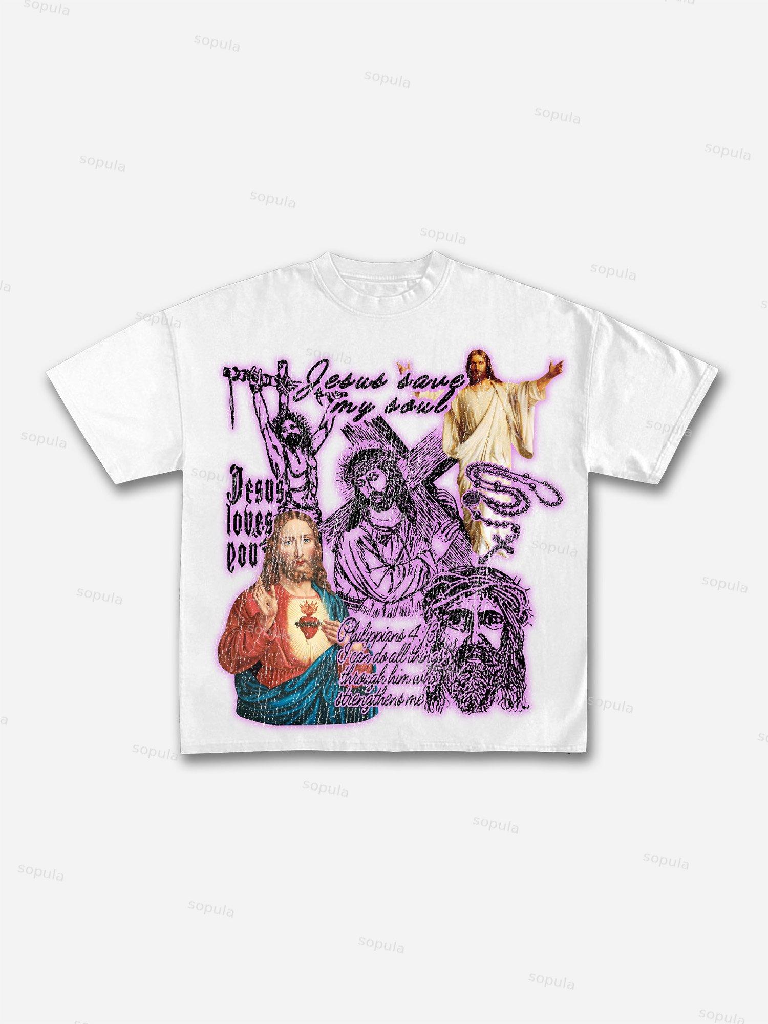 Red Skull Cotton T-shirt Product Image