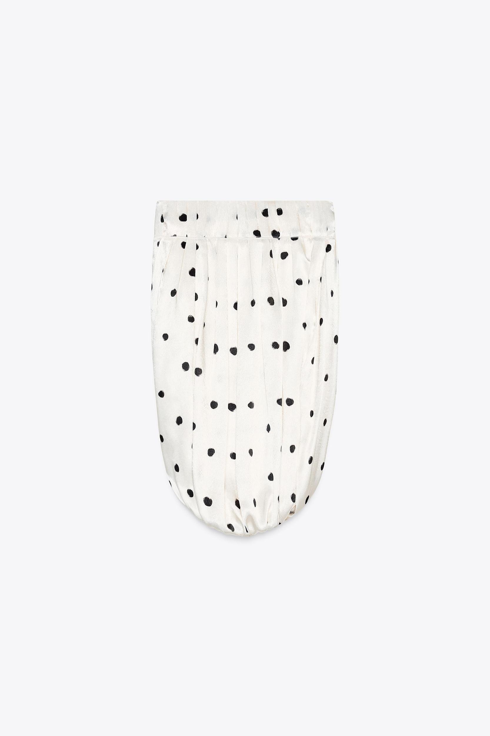 ZW COLLECTION POLKA DOT MIDI SKIRT Product Image