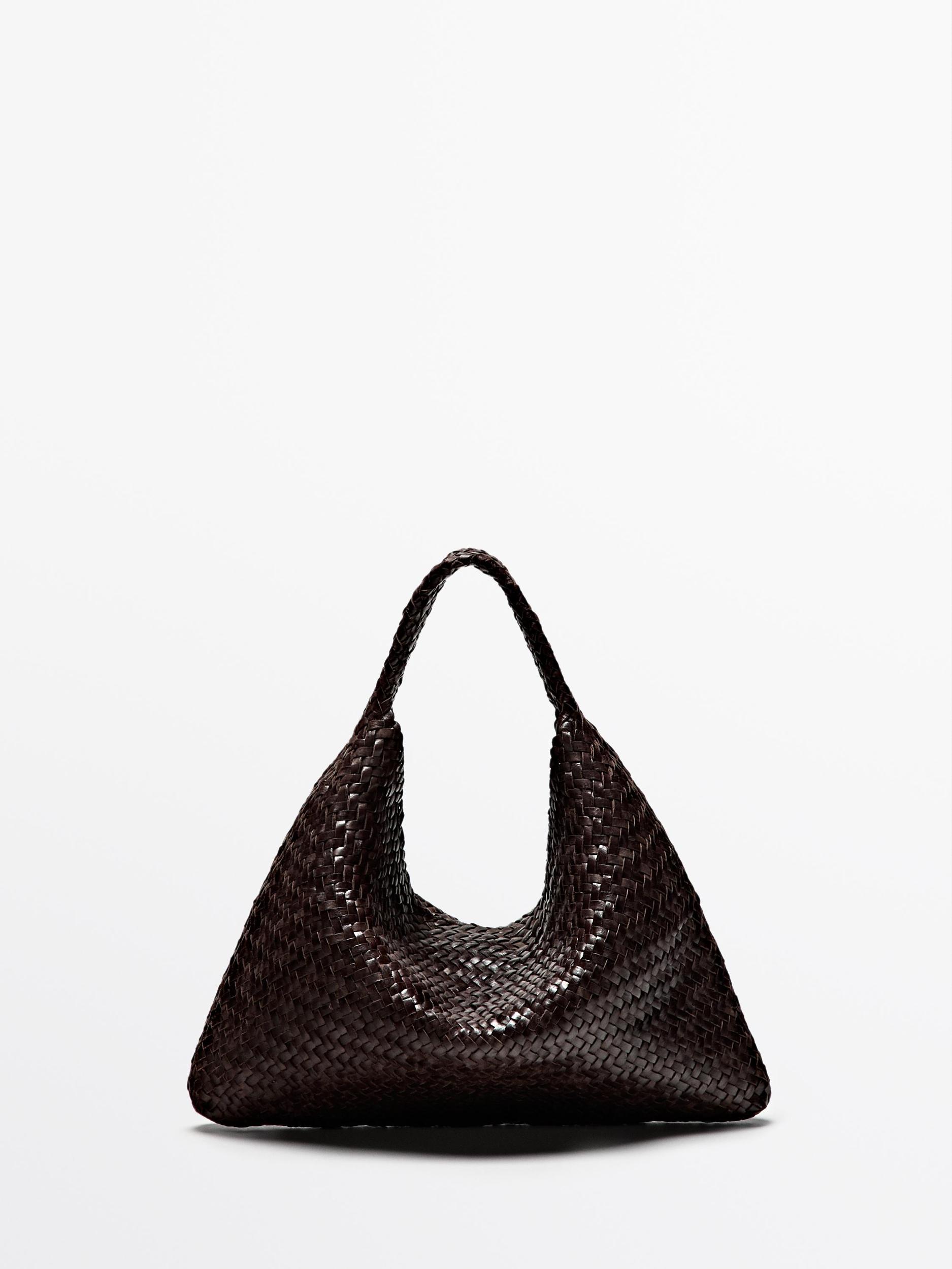 Braided nappa leather shopper bag Product Image