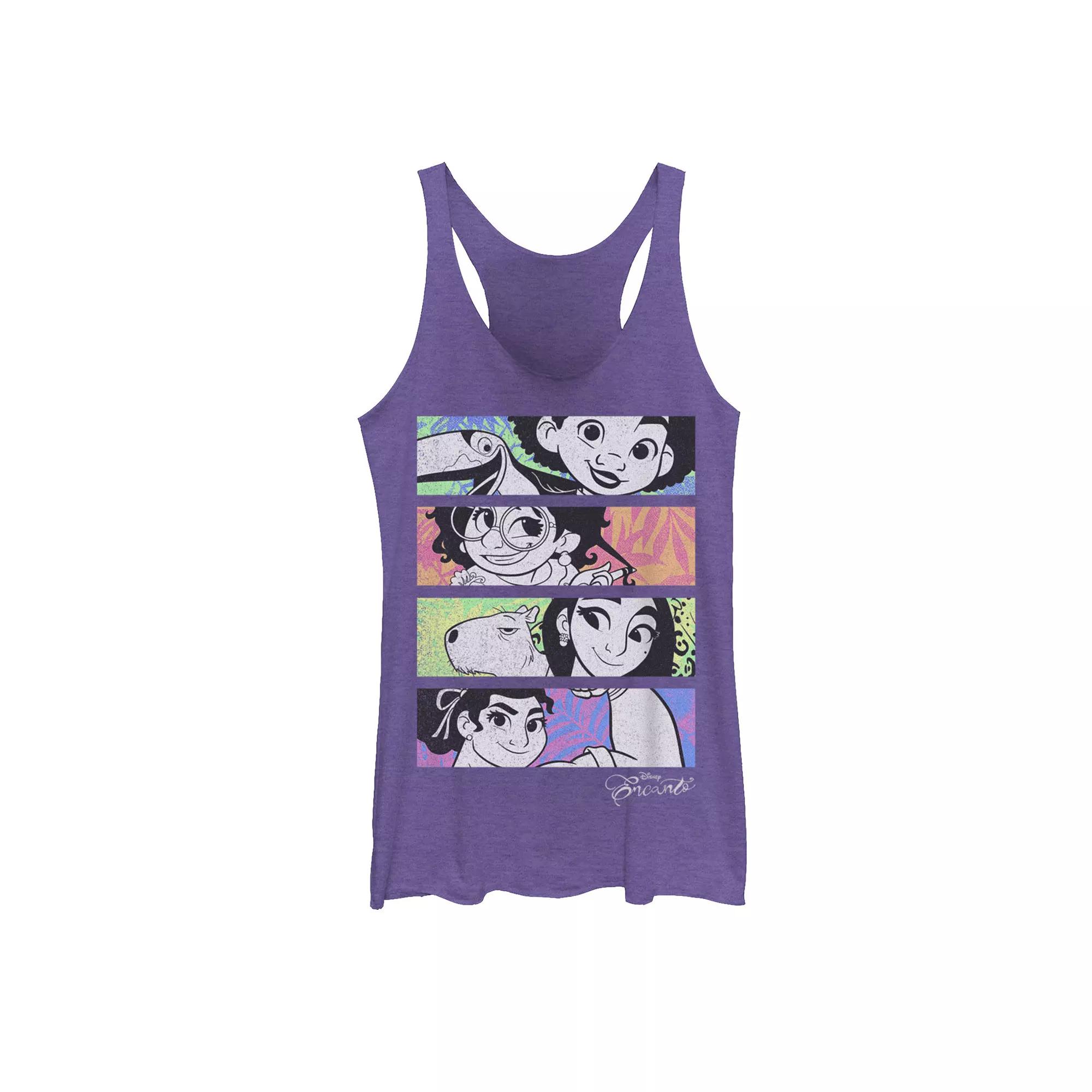 Disney's Encanto Four Box Family Split Design Juniors' Racerback Tank Top, Girl's,  Product Image