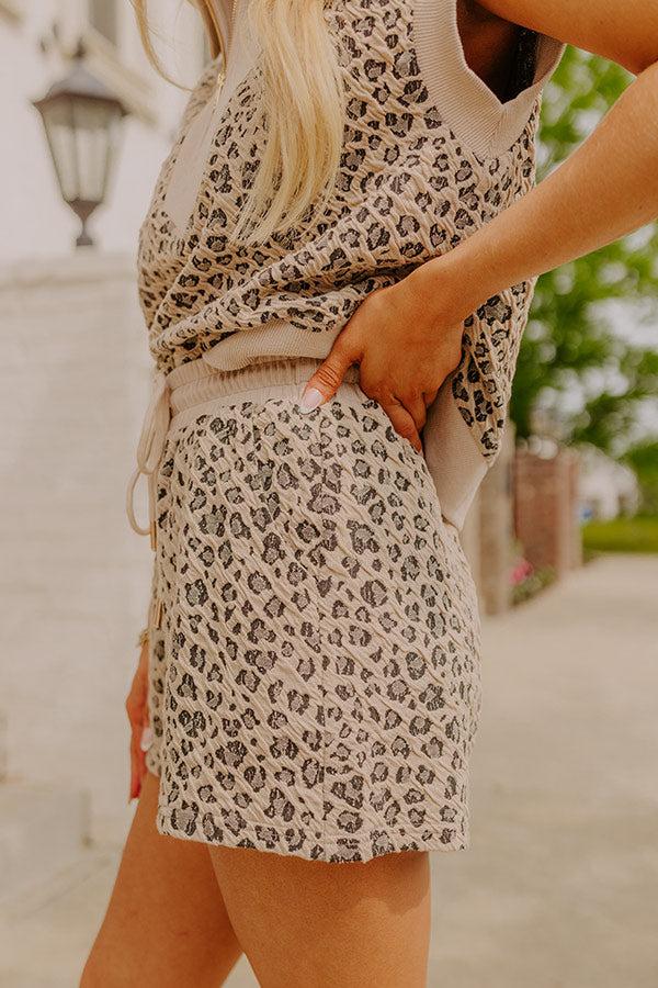 Urban Edit High Waist Leopard Shorts Product Image