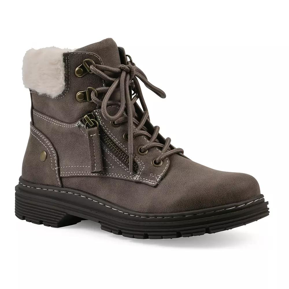 Cliffs by White Mountain Powell Women's City Hiker Boots, Size: 9, Grey Fabric Product Image