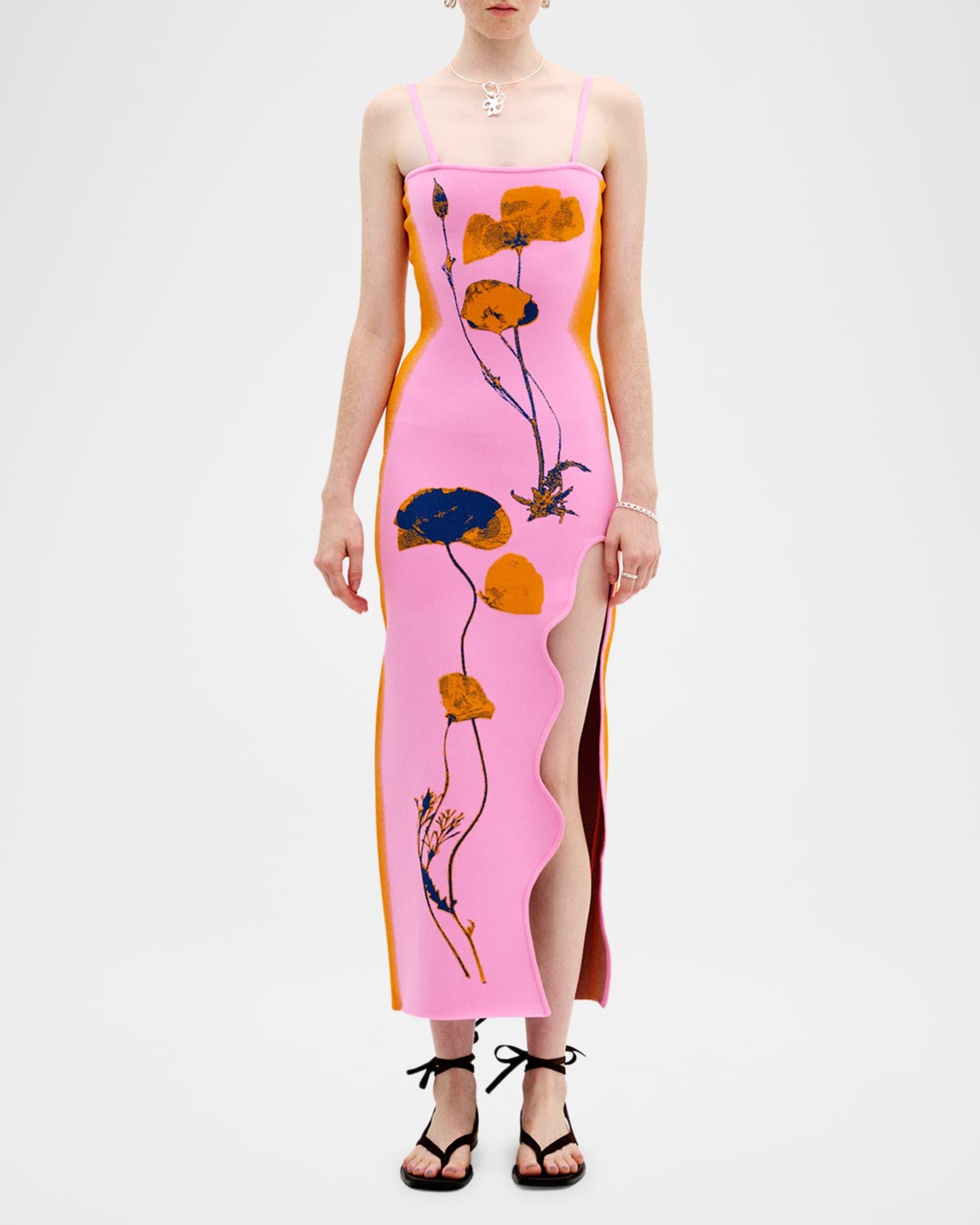 Iris Flower-Print Maxi Tank Dress Product Image