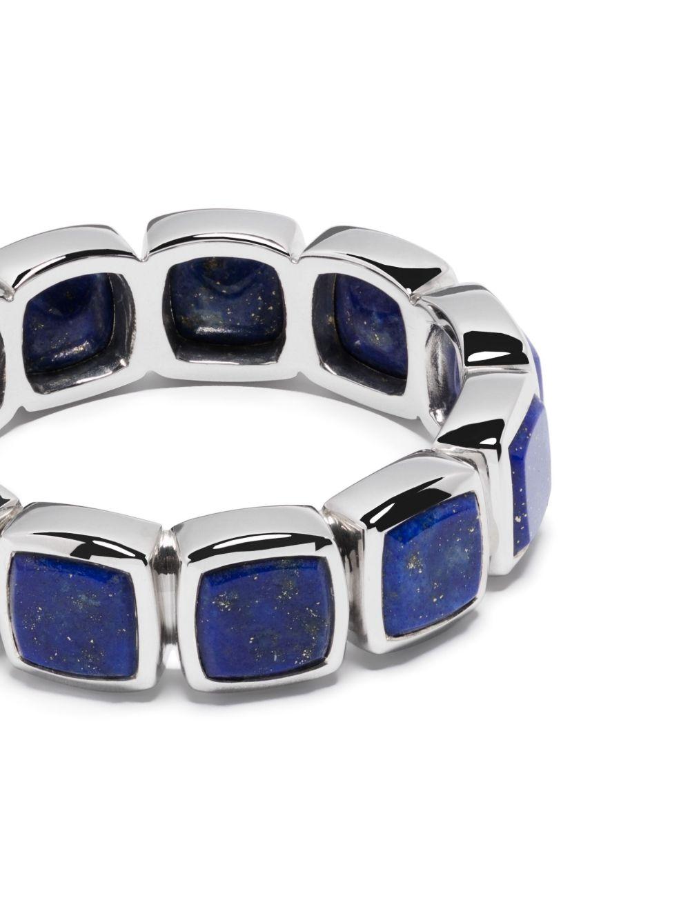 sterling silver cushion lapis ring Product Image