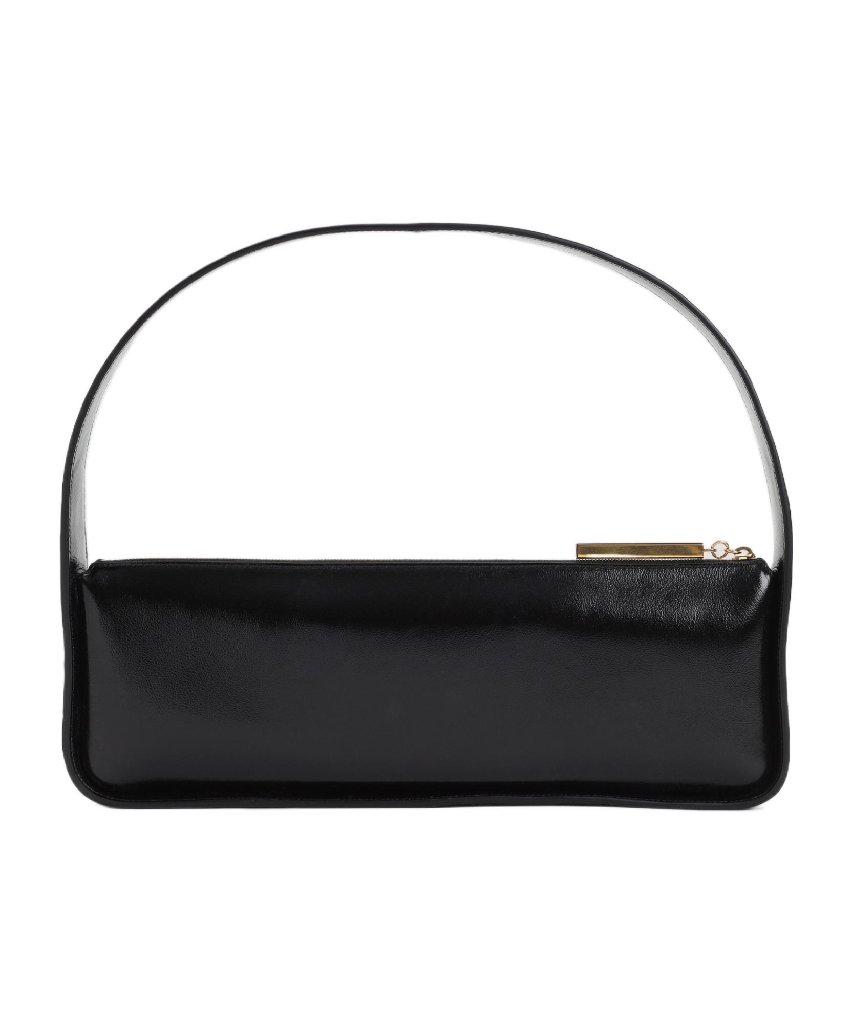 KHAITE Lori Crackle Patent Leather Shoulder Bag In Black Product Image