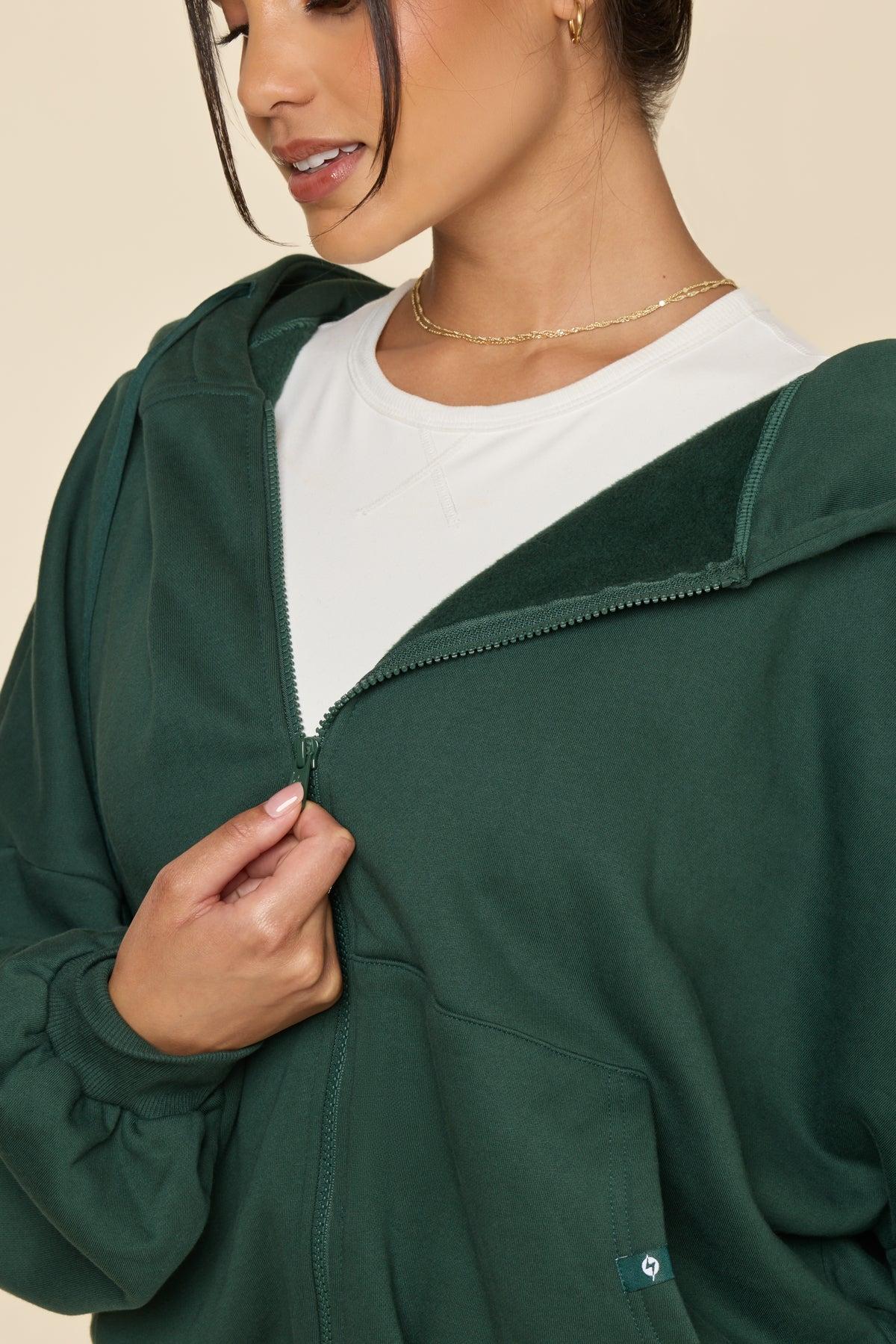 Zip Cloud Hoodie - Heather Grey Product Image