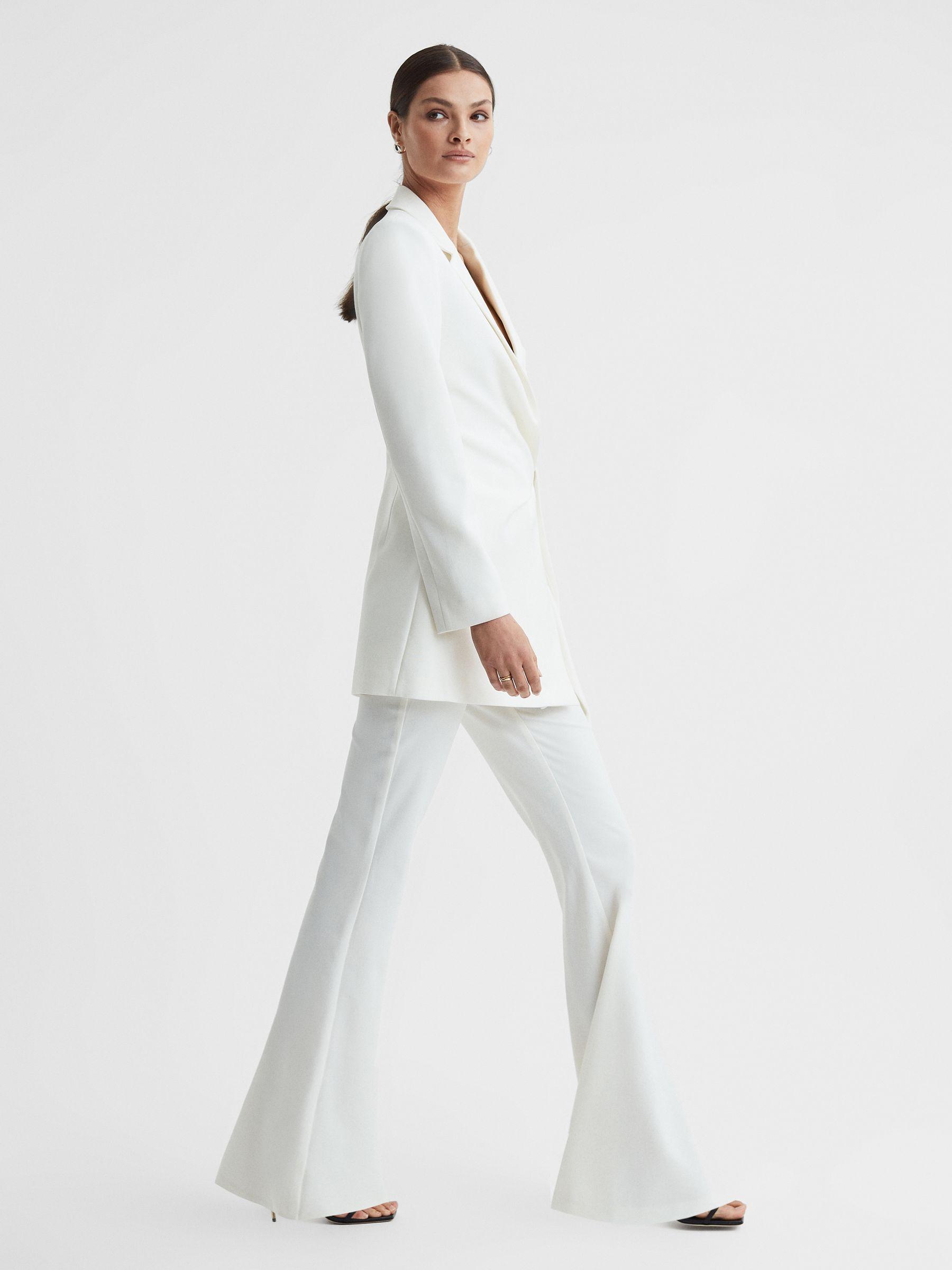 Significant Other High Rise Flared Trousers in Cream Product Image