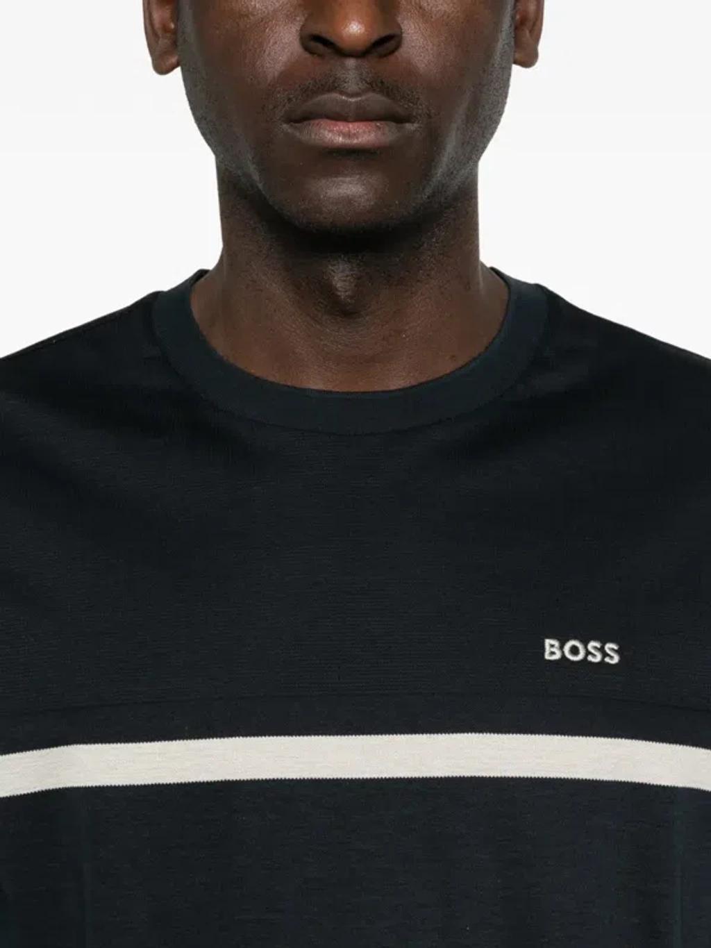 HUGO BOSS Stripe T-shirt In Blue Product Image