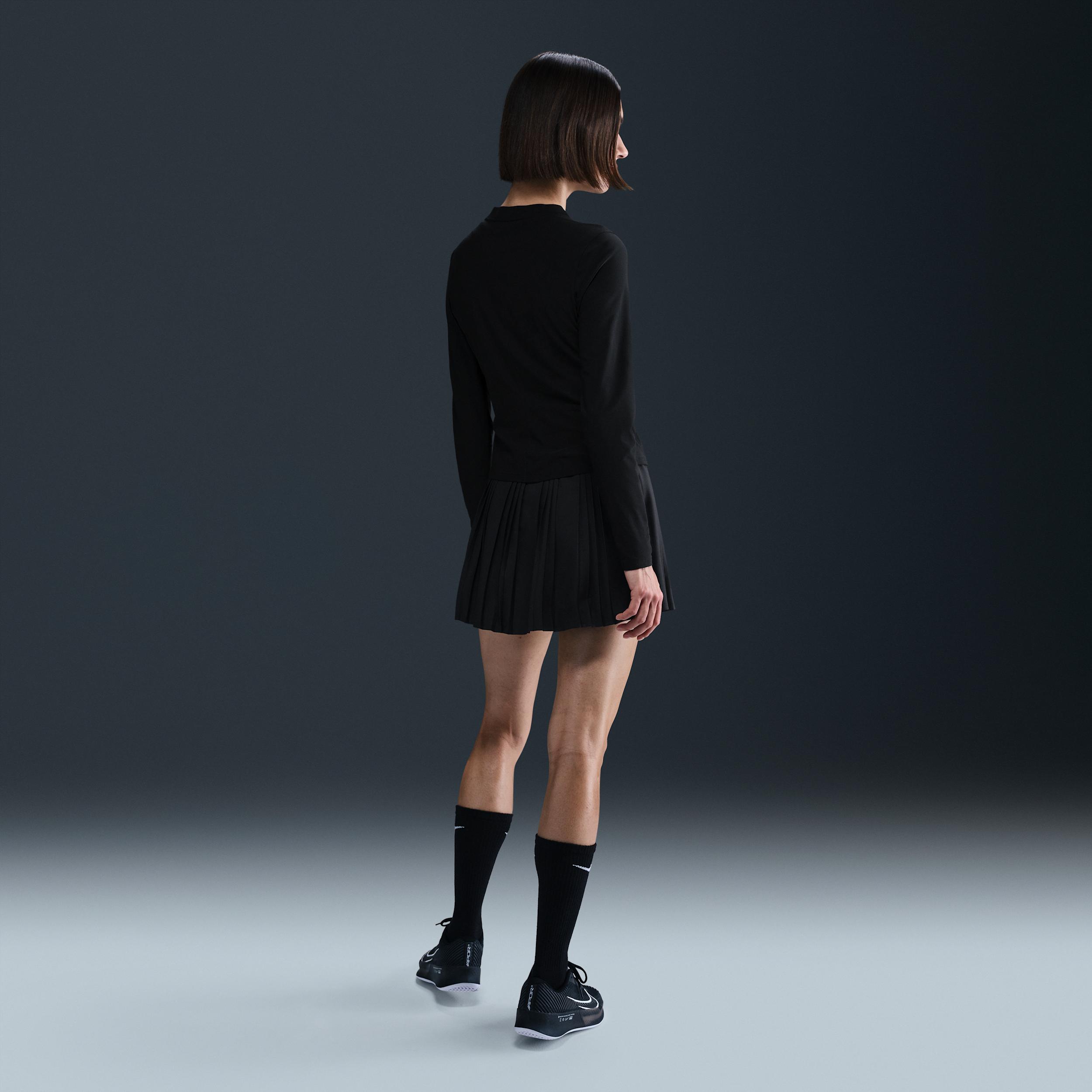 Nike Womens Court Advantage Dri-FIT Mid-Layer Tennis Top | FZ6737-010 Product Image