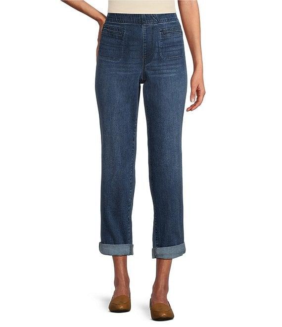 Westbound the HIGH RISE fit Crop Pull-On Denim Jeans Product Image