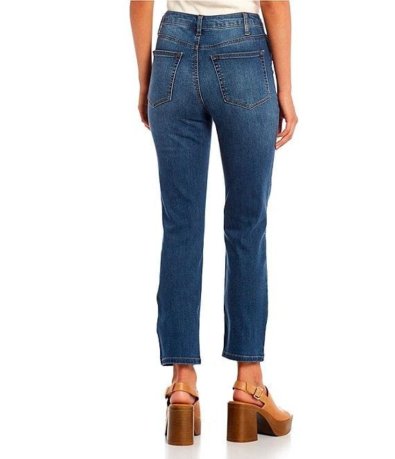 Hippie Laundry High Rise Distressed Slim Straight Leg Jeans Product Image