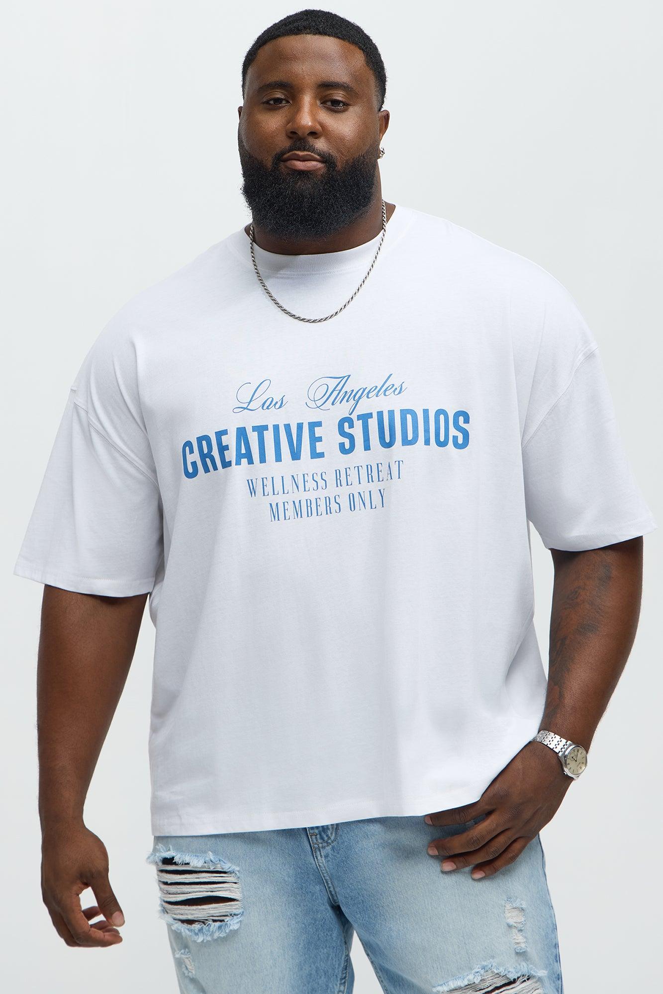 LA Creative Studios Oversized Short Sleeve Tee - White Male Product Image