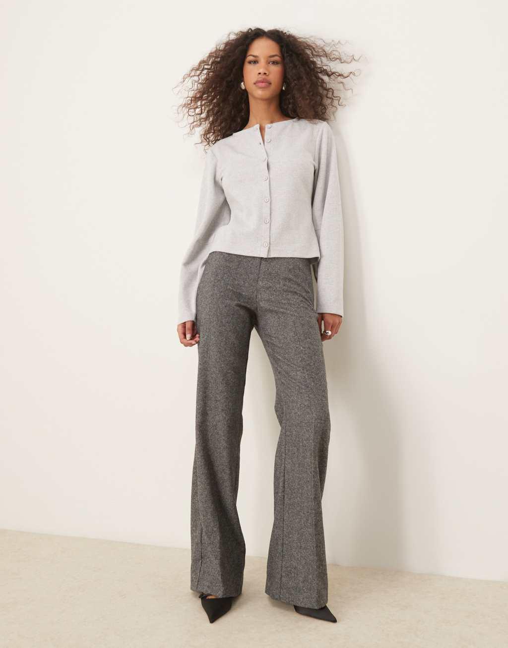 ASOS DESIGN cocoon super soft cardigan in gray heather Product Image