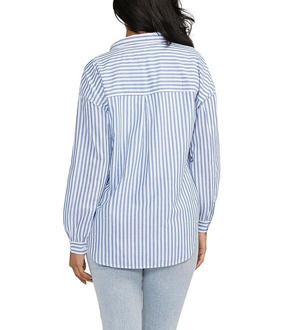 Jag Jeans Stripe Long Sleeve Relaxed Button Down Shirt Product Image
