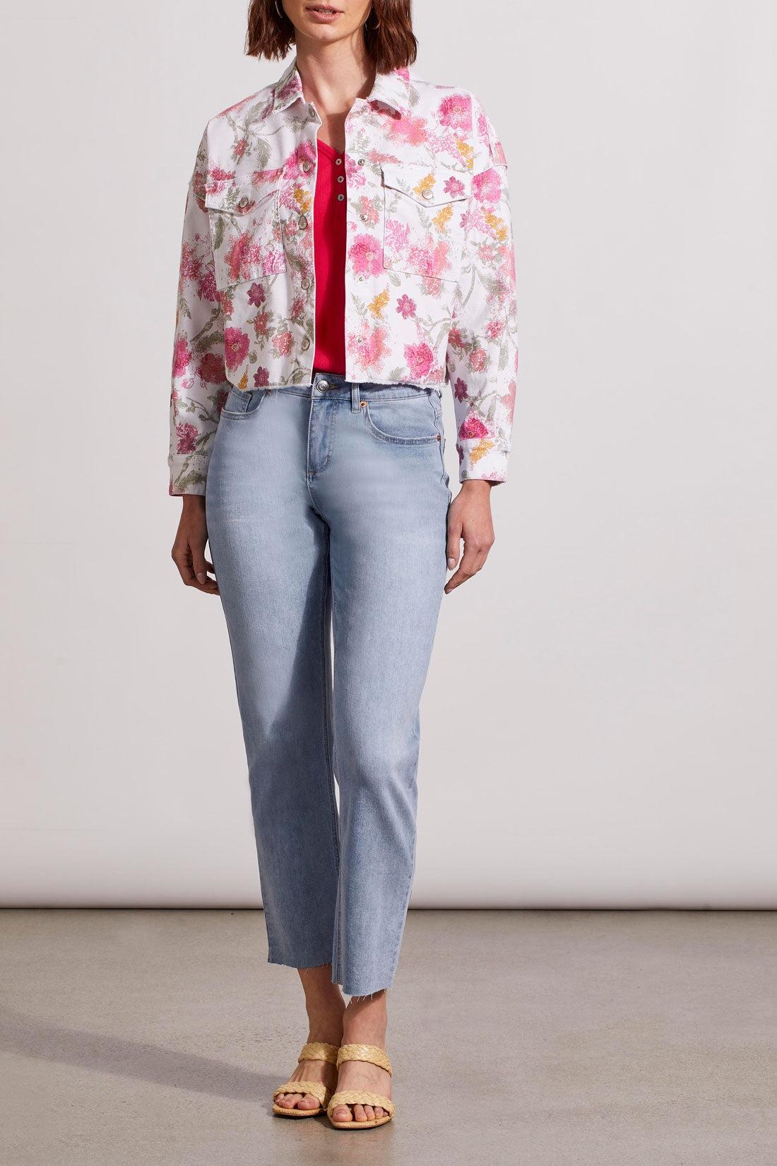 Printed Cropped Shacket Product Image