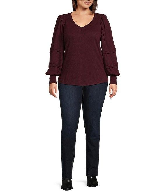 Code Bleu Plus Size Chelsea Stretch Denim Straight Leg Jeans Product Image