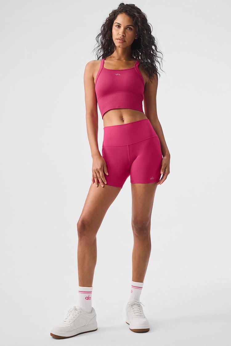 Seamless Ribbed Favorite Bra Tank - Pink Summer Crush Product Image