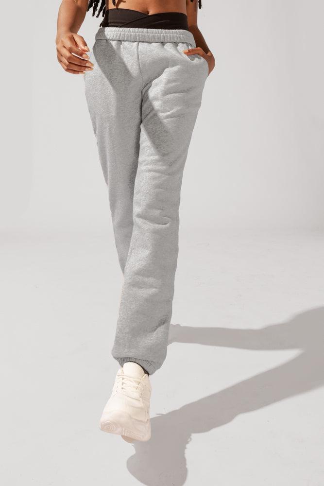 Cloud Rollover Sweatpant - Heather Grey Product Image