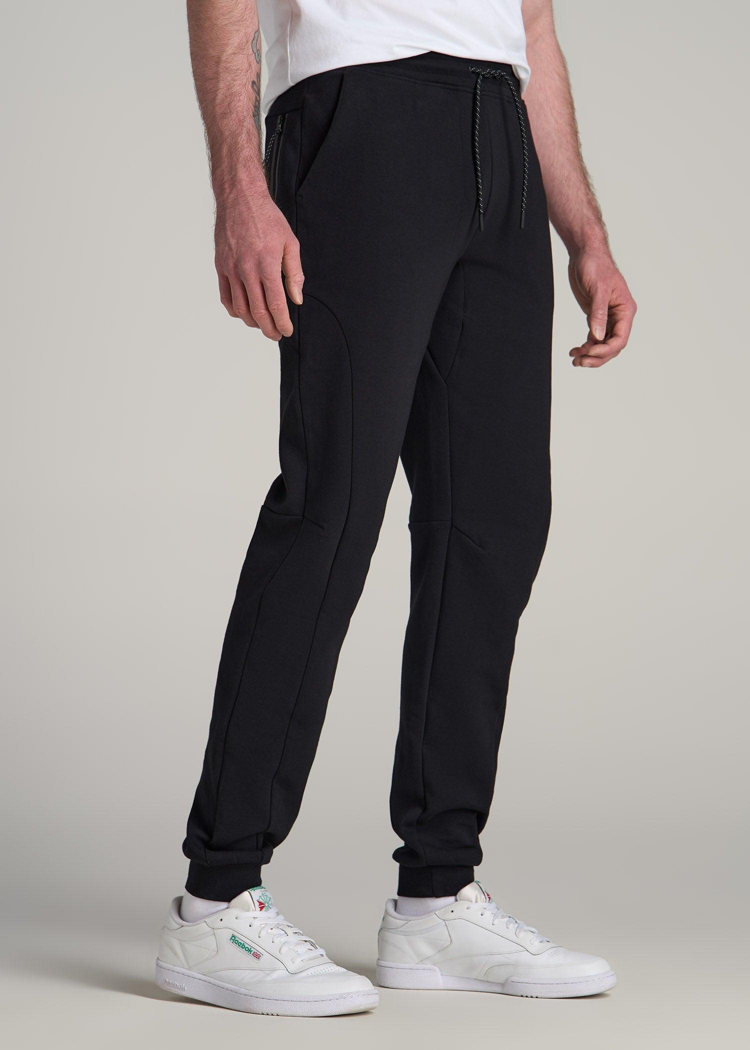 Tech Motion Fleece Joggers for Tall Men in Black Male Product Image