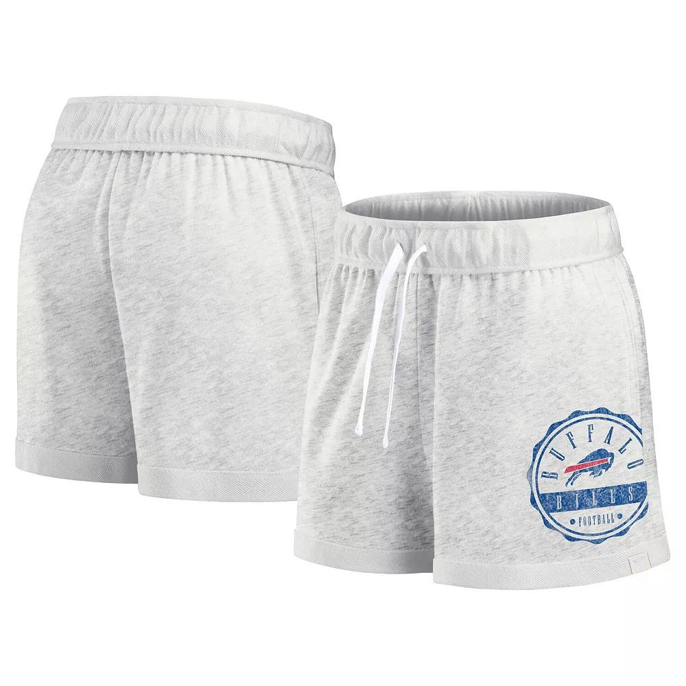 Women's Fanatics Oatmeal Buffalo Bills Vintage Badge Shorts,  Product Image