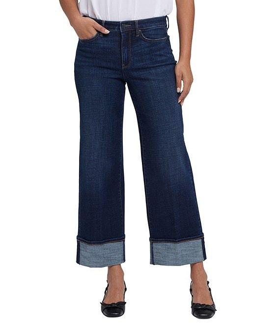 NYDJ Teresa Wide Leg High Rise Slimming Cuffed Jeans Product Image
