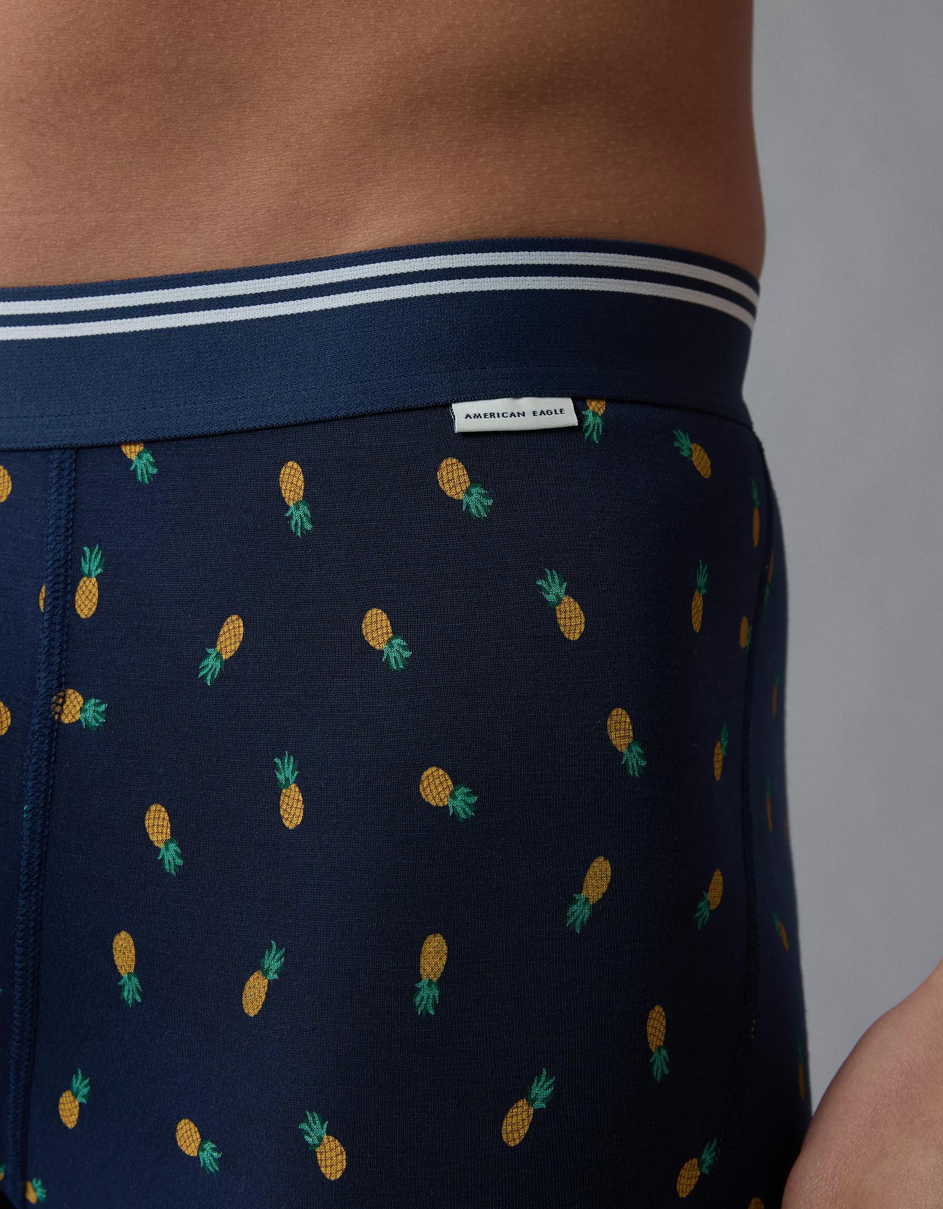 AEO Men's Tiny Pineapples 4.5" Ultra Soft Boxer Brief Product Image