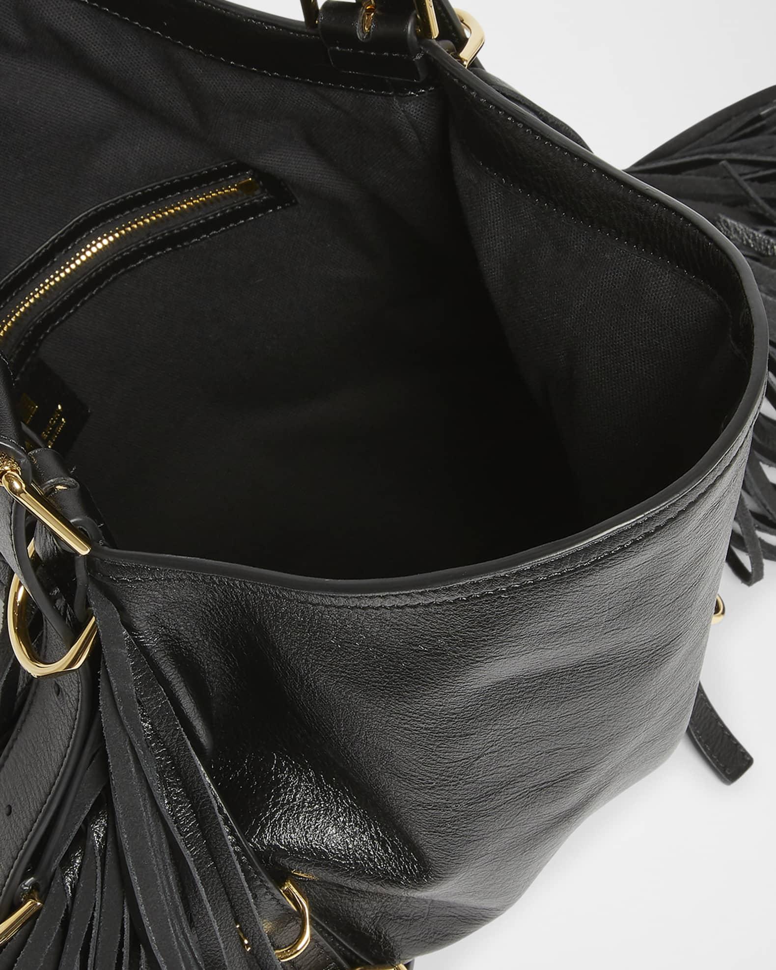 Voyou Medium Shoulder Bag in Fringe Leather  Product Image