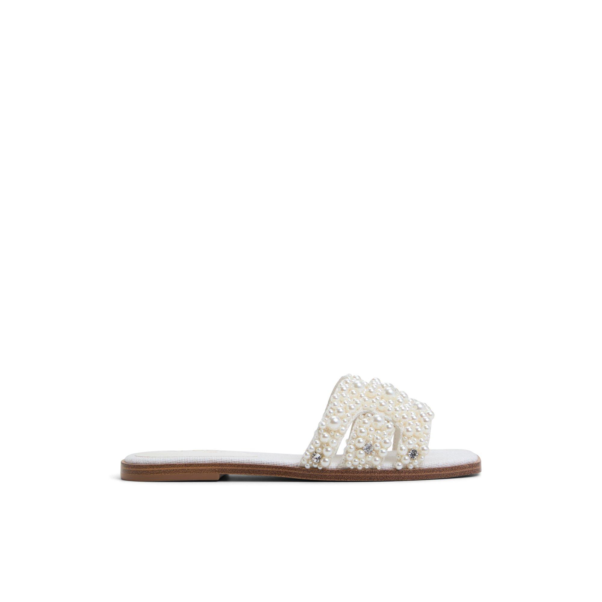 Eleny White Multi Women's Flat Sandals | ALDO US Product Image